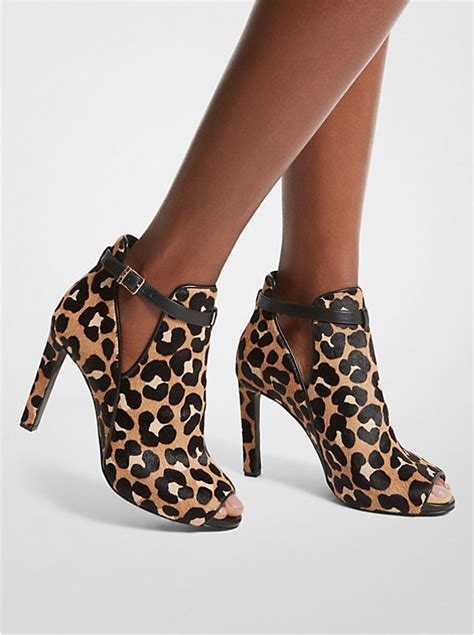 michael michael kors lawson open toe|leopard print calf hair shoes.